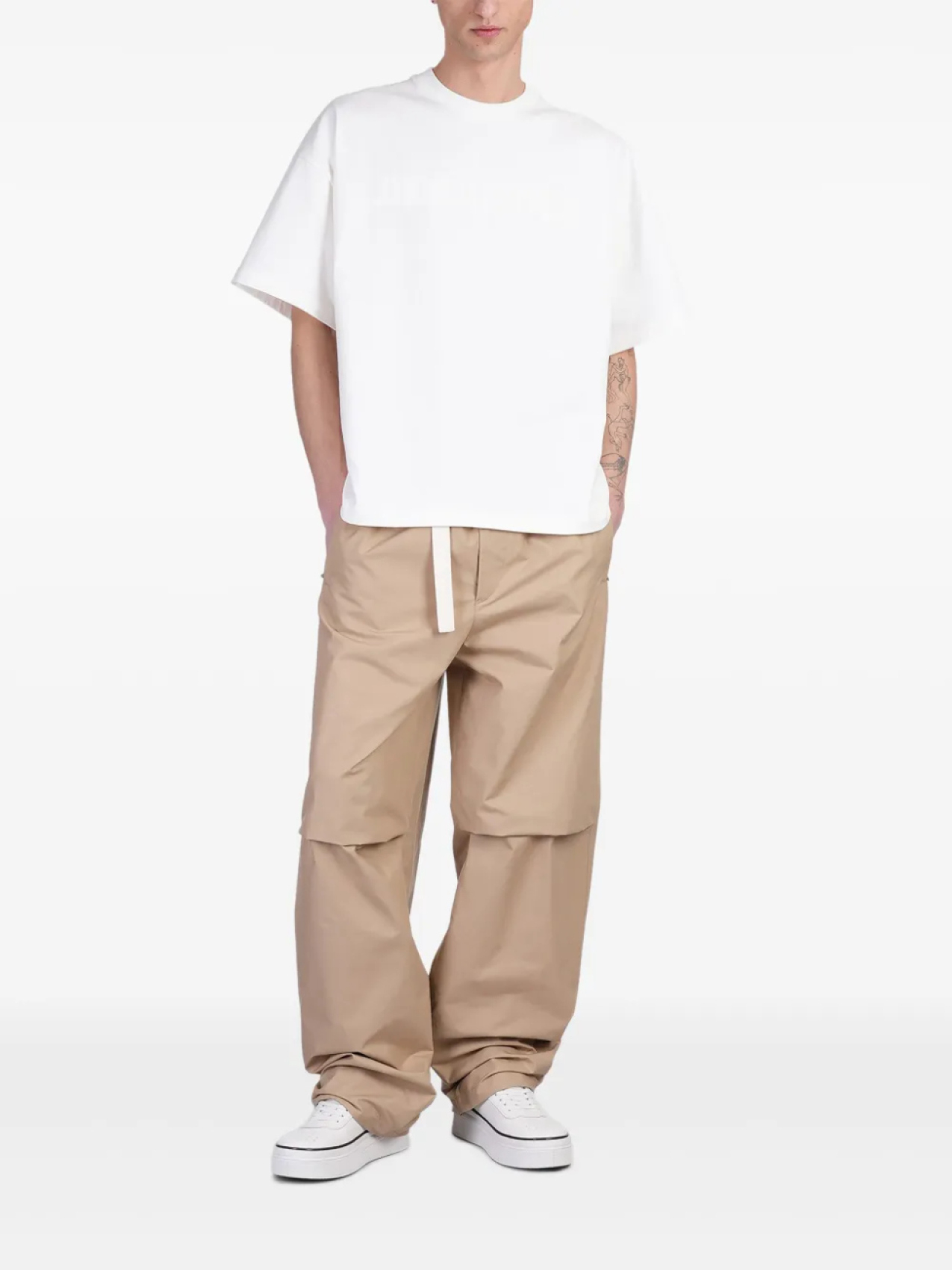 

Хлопковые брюки Jil Sander, коричневый