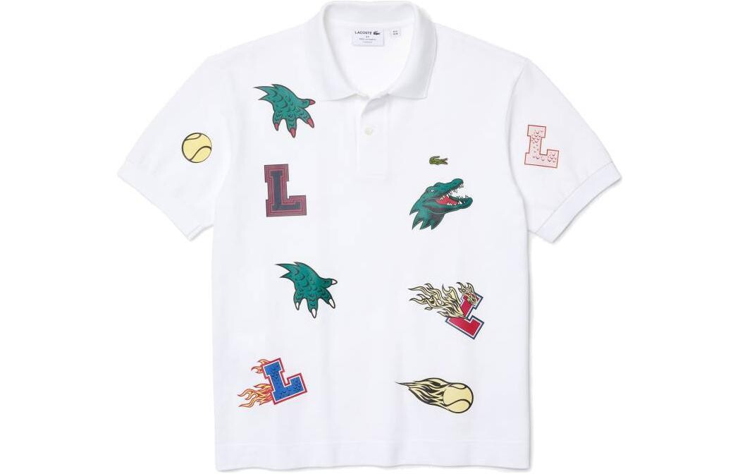 

Рубашка поло унисекс белая Lacoste, белый