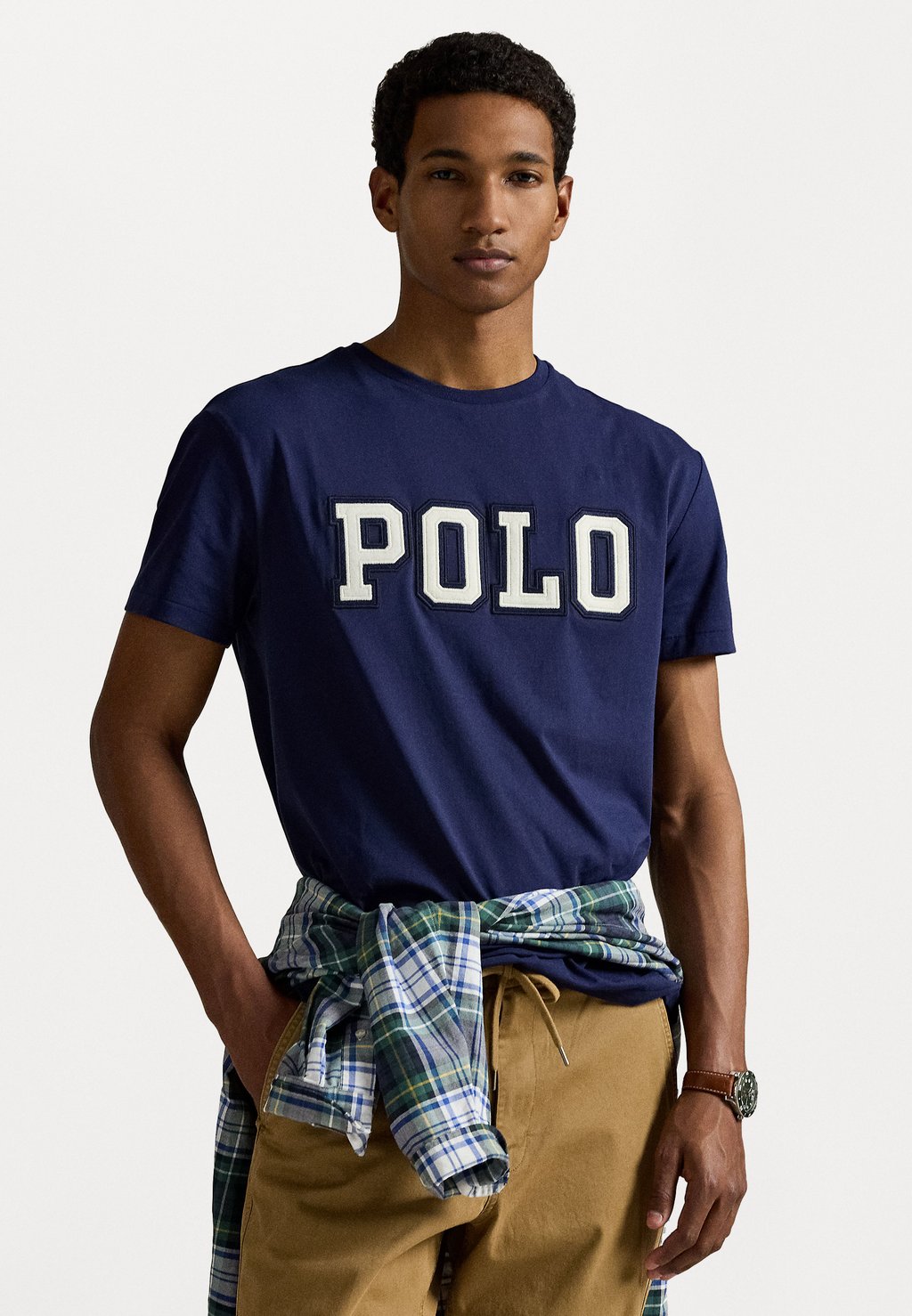 

Футболка с принтом CLASSIC FIT LOGO Polo Ralph Lauren, темно-синий