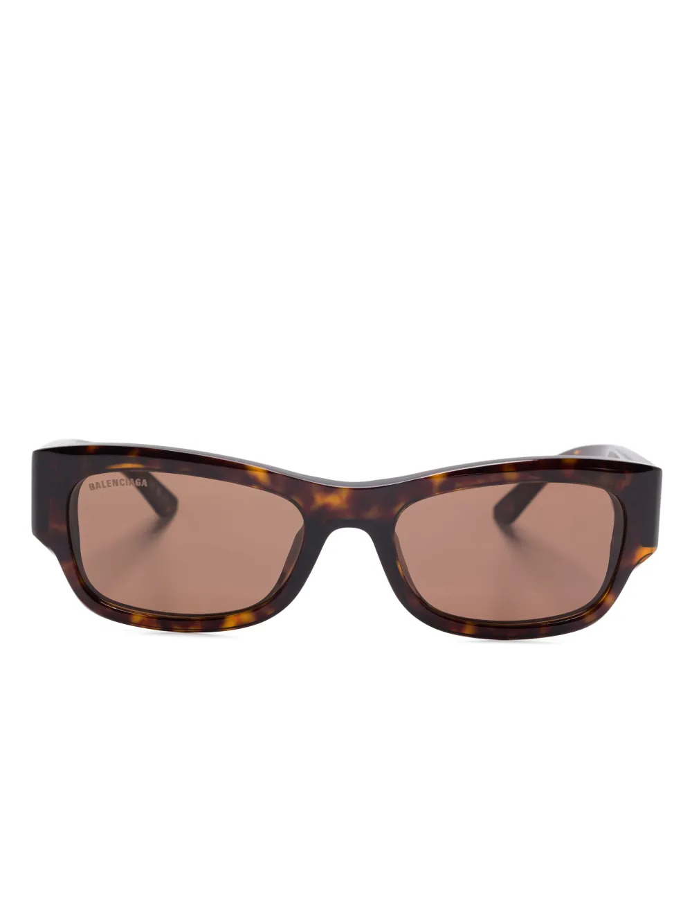 

Солнцезащитные очки в прямоугольной оправе Balenciaga Eyewear, коричневый