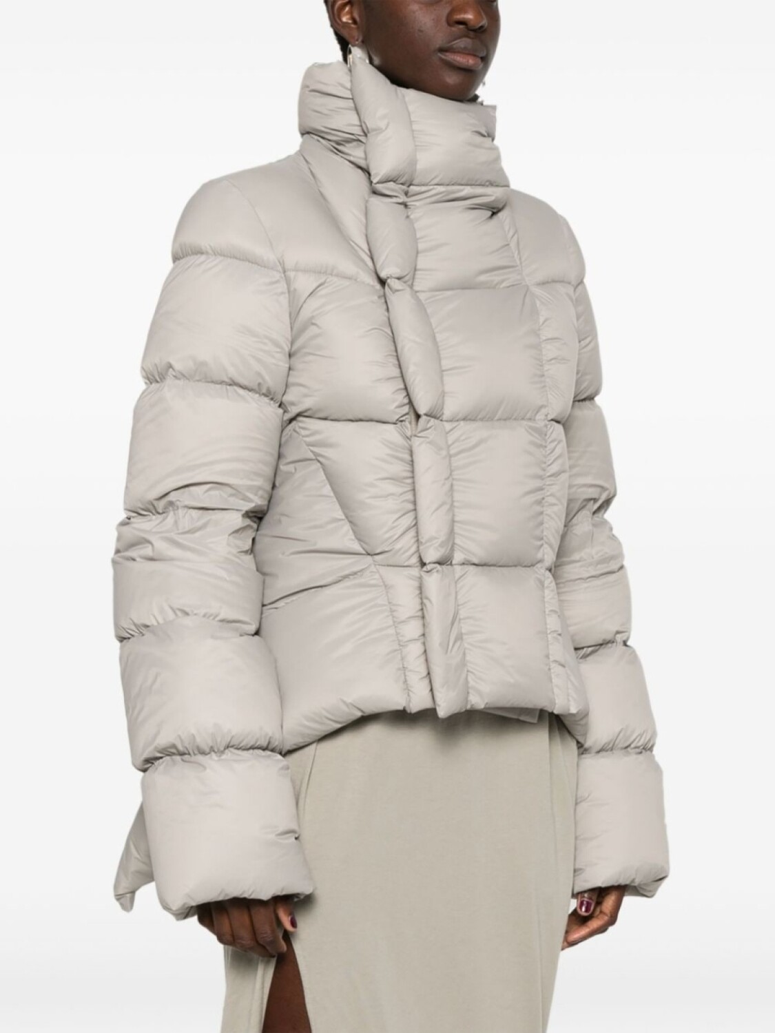 Rick Owens пуховик Naska Duvet, серый — фото 3