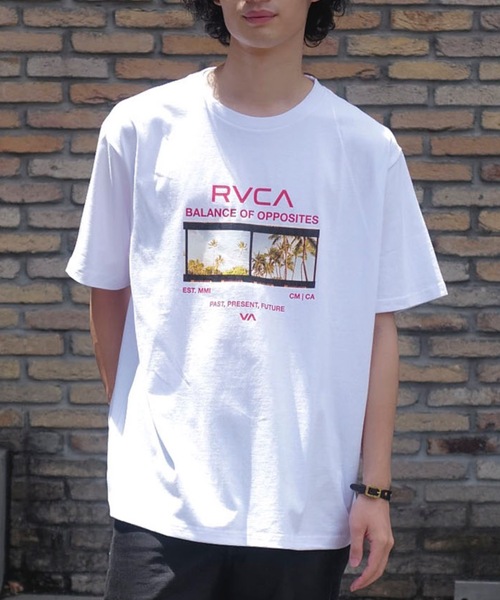 

Мужская футболка с коротким рукавом и принтом RVCA, белый