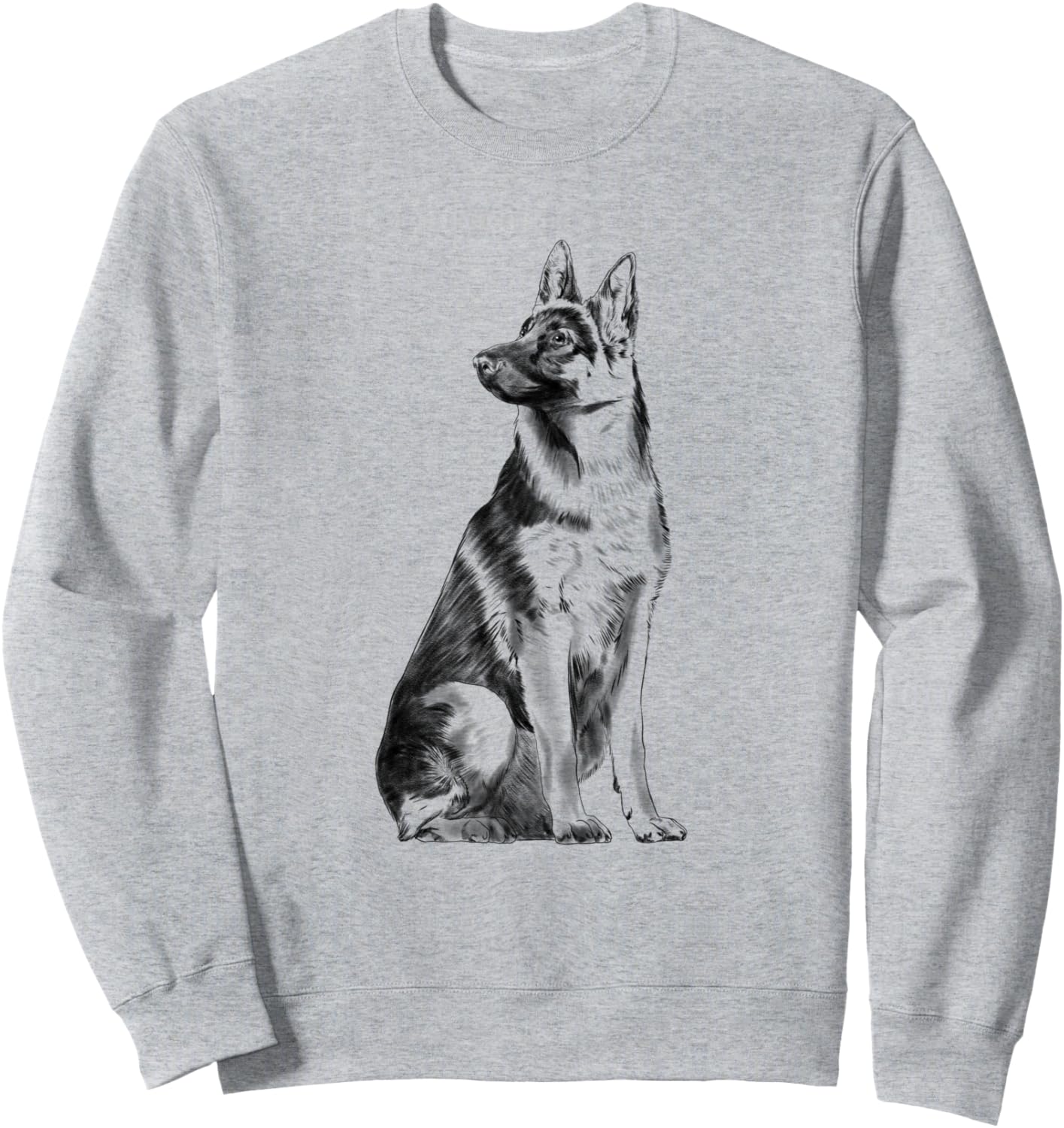 

Толстовка с изображением сидящей немецкой овчарки German Shepherd Gifts, серый