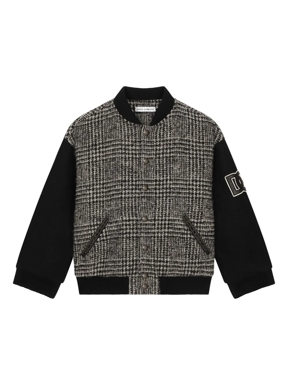 

Бомбер с логотипом Dolce & Gabbana Kids, серый