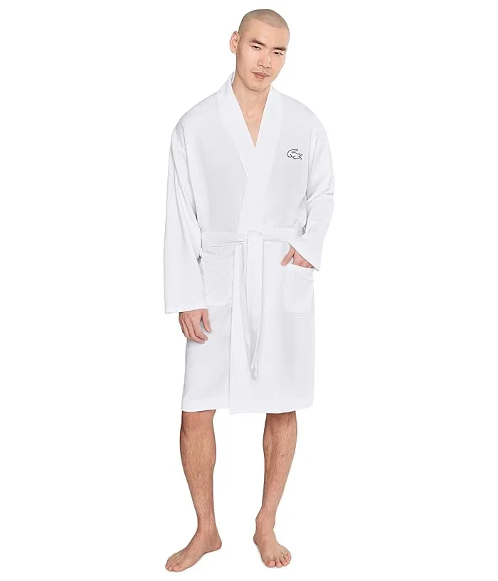 Халат вафельный Lacoste, White