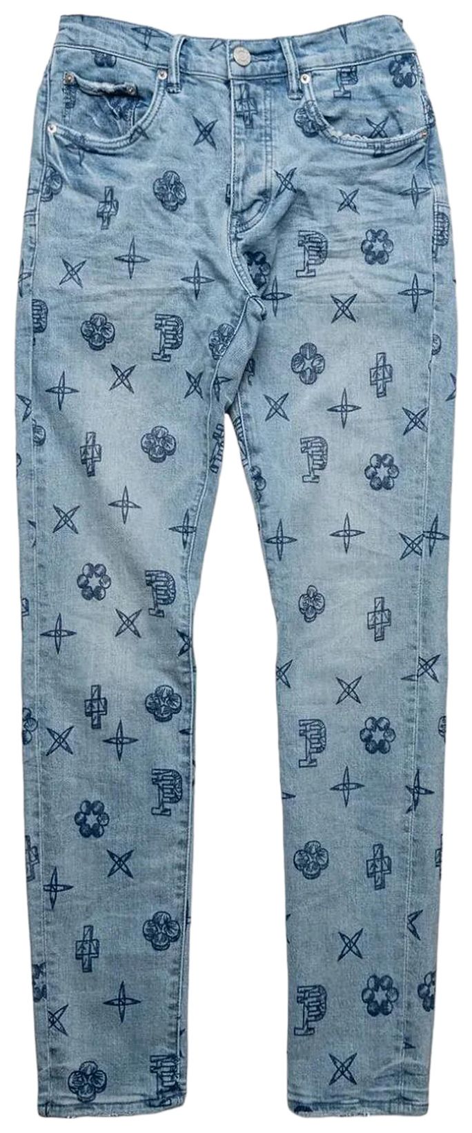 

Джинсы PURPLE BRAND Outlined Monogram Skinny Jeans 'Indigo', синий