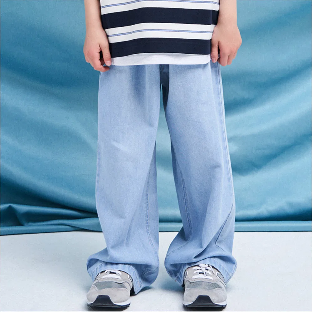 Детские джинсы Horizon Straight Fit Banding, светло-голубые, от Covernat Kids