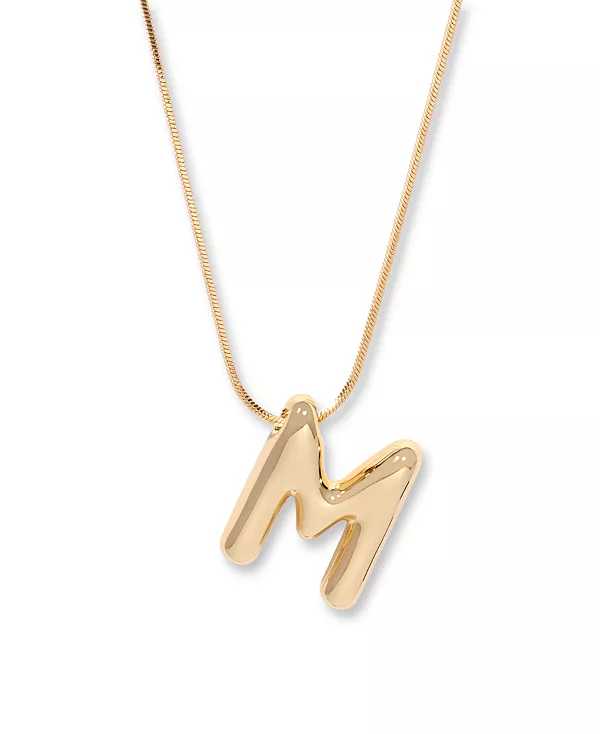 

Позолоченное короткое ожерелье с подвеской в виде бабл-инициала Пиппы Brook & York, gold-m