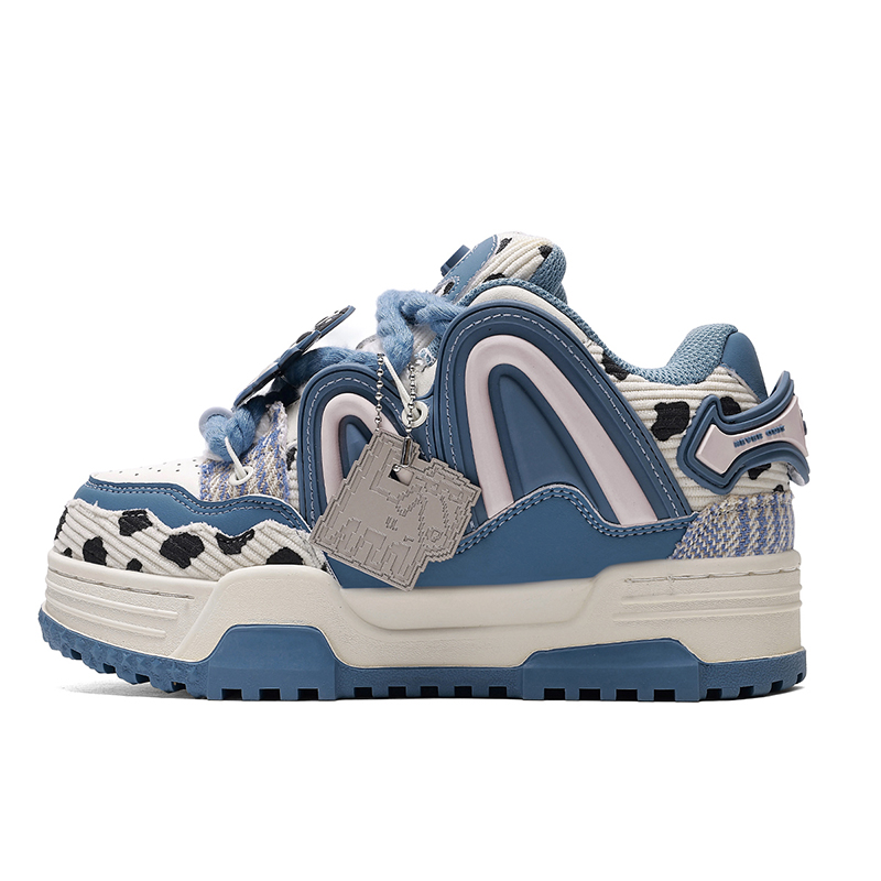 

Кроссовки для скейтборда Unisex низкие с противоскользящей и износостойкой подошвой, увеличивающие рост Q-AND, morandi синий