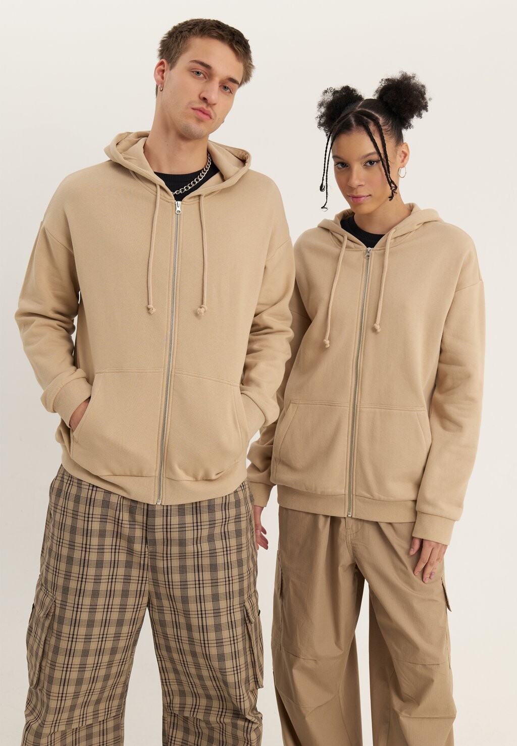 

Толстовка на молнии Unisex YOURTURN, цвет tan