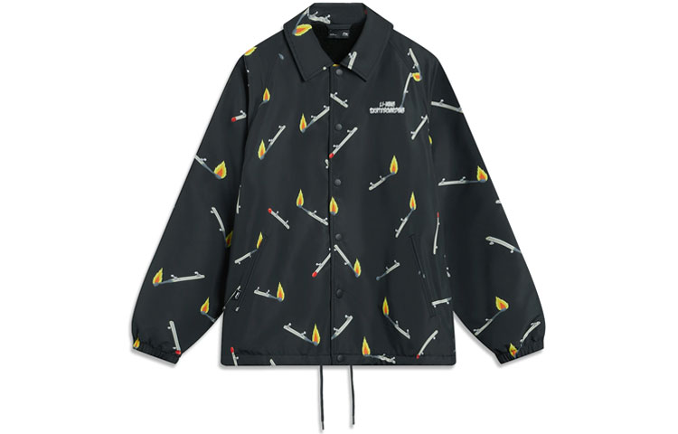 

LINING Куртка мужская черная с принтом, Black Print