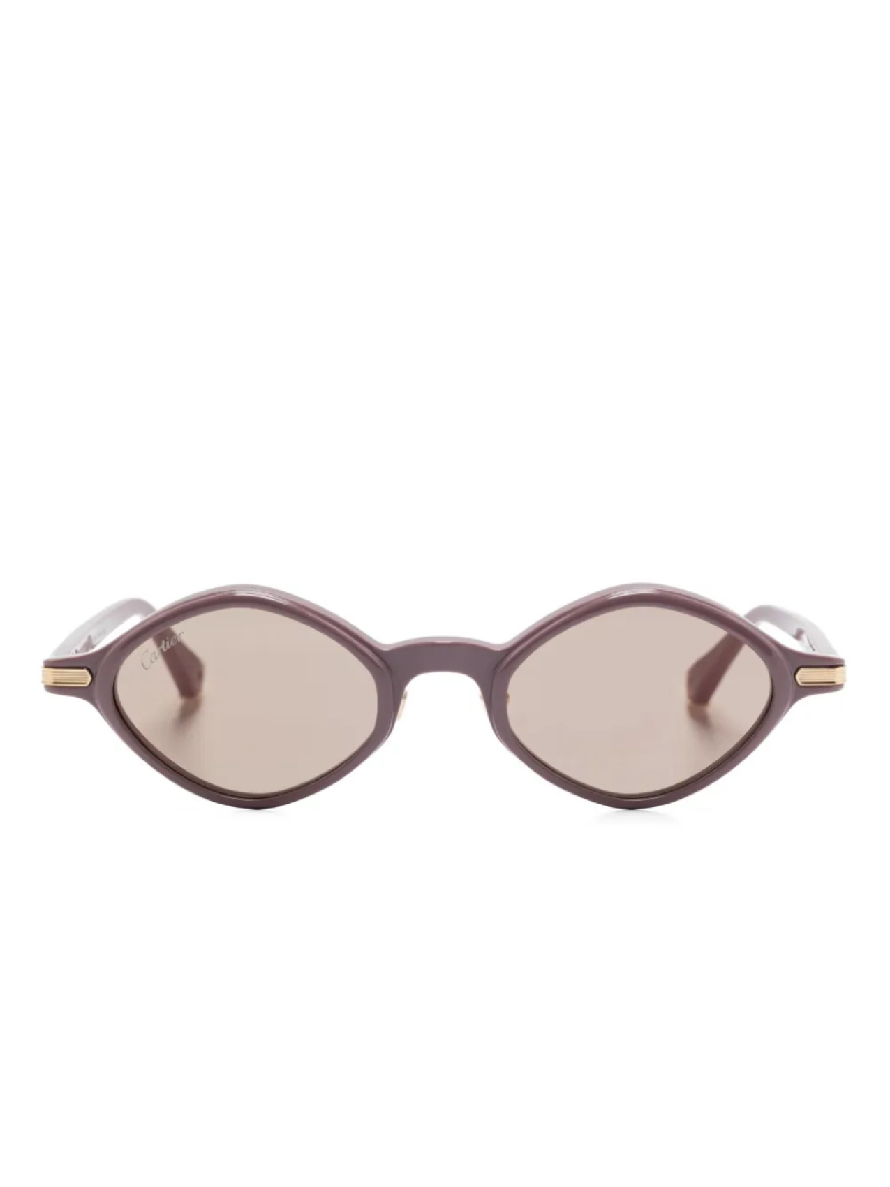 

Cartier Eyewear солнцезащитные очки в овальной оправе, розовый
