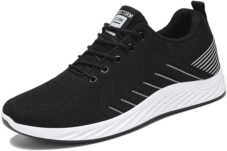 

Мужские модные повседневные кроссовки с дышащей мягкой подошвой для прогулок и тренировок, легкие и удобные спортивные туфли, стильные нескользящие лоферы для повседневной носки Qacksv, черный