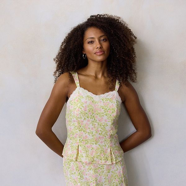 

Женский топ с V-образным вырезом и кружевной отделкой Lc Lauren Conrad, Ivory Lena Grove