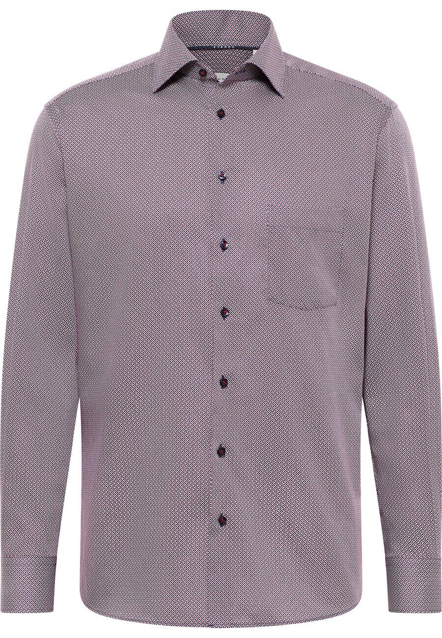 

Рубашка на пуговицах классического кроя ETERNA, темно-красный