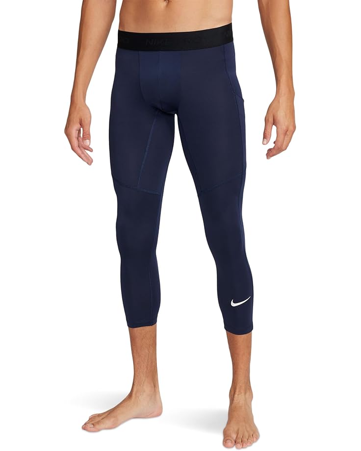 

Брюки Nike Pro Dri-FIT 3/4 Tights, цвет Obsidian/White