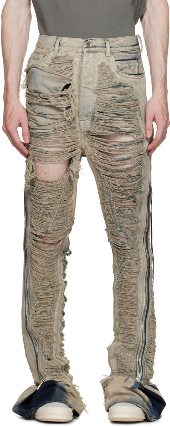 

Синие джинсы-бананы Rick Owens DRKSHDW Bolan