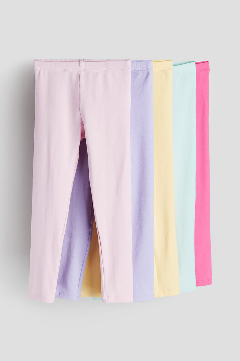 

Комплект из 5 леггинсов из джерси H&M, розовый
