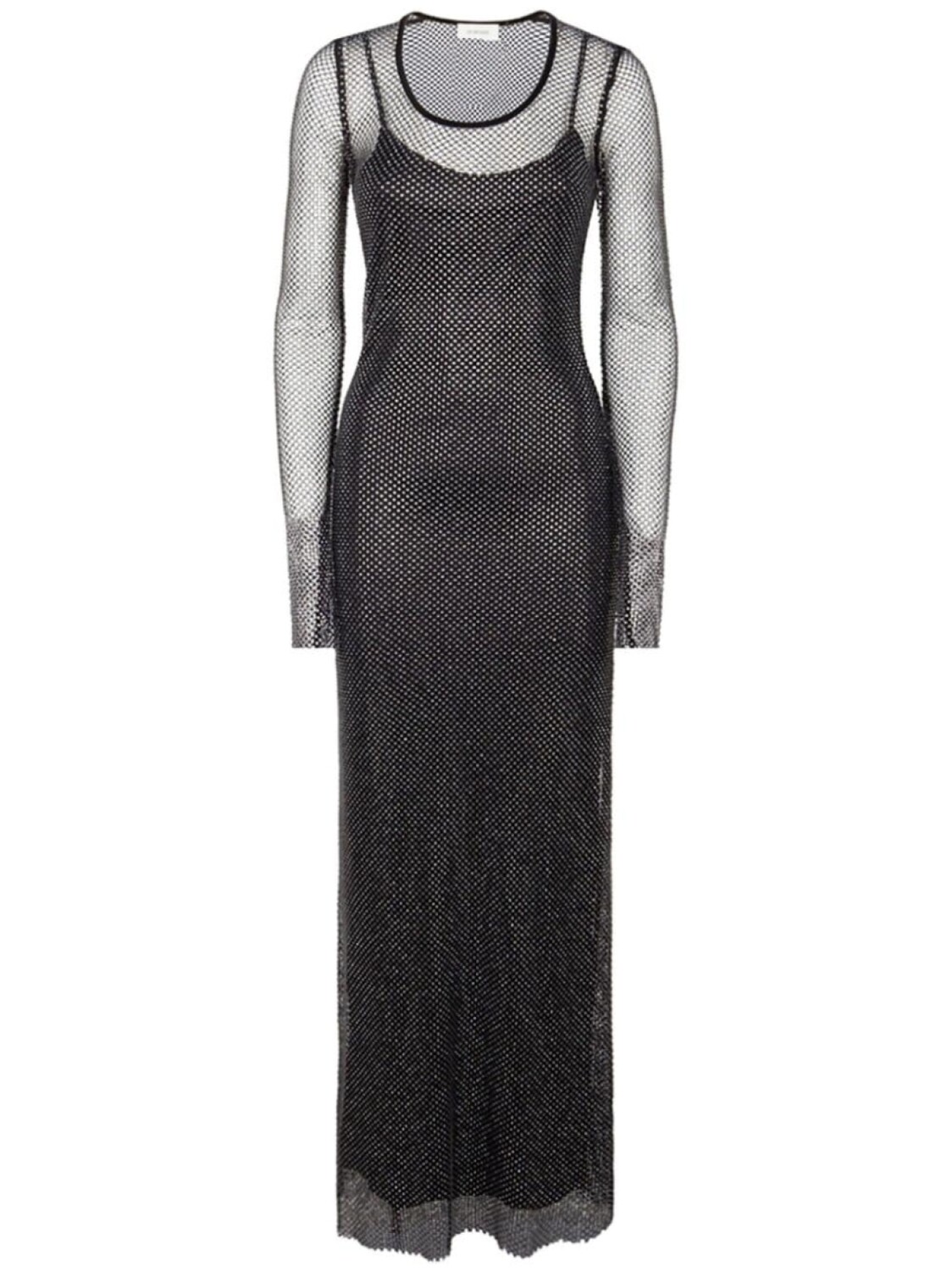 

Sportmax платье макси с кристаллами, черный