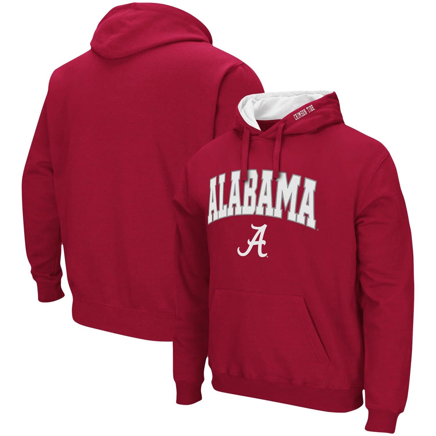 

Мужской пуловер с капюшоном Crimson Alabama Crimson Tide Arch & Logo 3.0 Colosseum