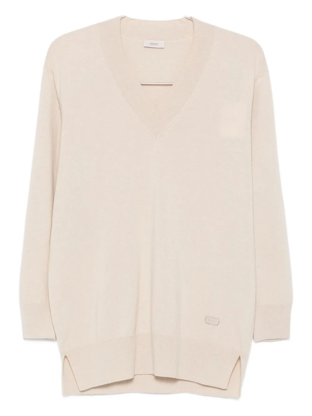 

Свитер с V-образным вырезом Agnona, нейтральный