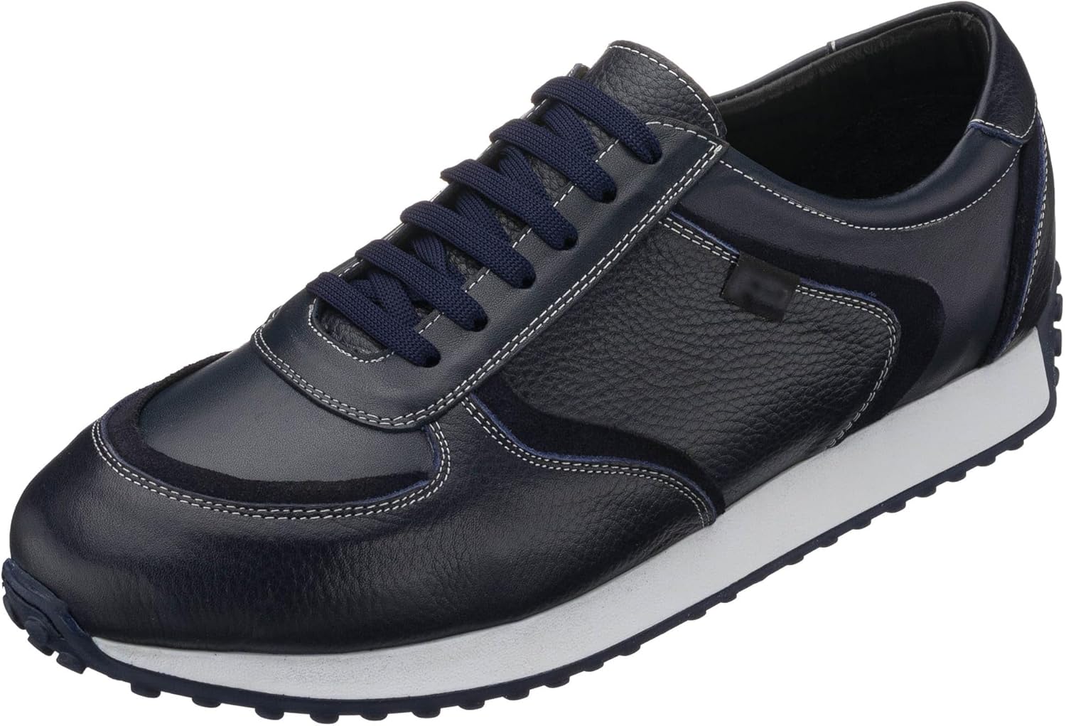 

Мужские кроссовки DALGALA большого размера, темно-синие, кожаные, ручной работы, легкие, модные, повседневные