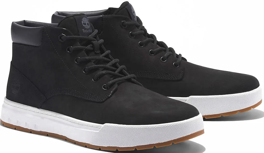 

Ботинки Timberland на шнуровке "MAPLE GROVE MID LACE UP SNEAKER", черно-белый