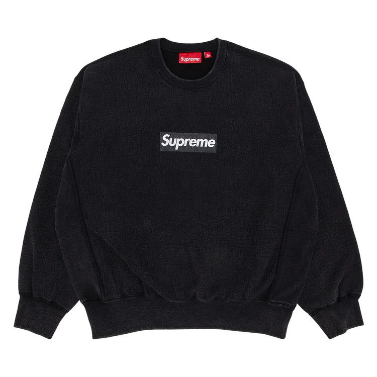 

Свитер Supreme Washed Box Logo Crewneck, Black
