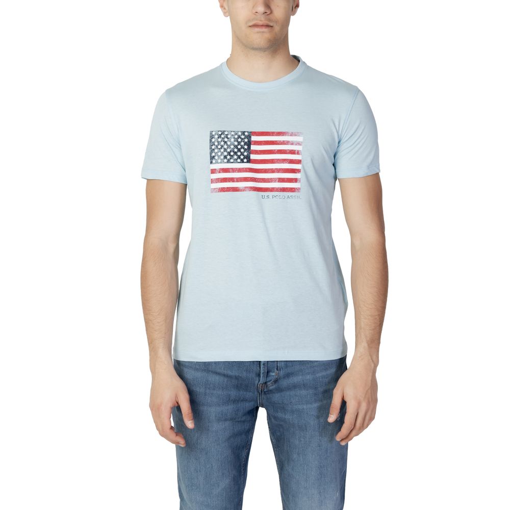 

Синяя хлопковая футболка U.S. Polo Assn.