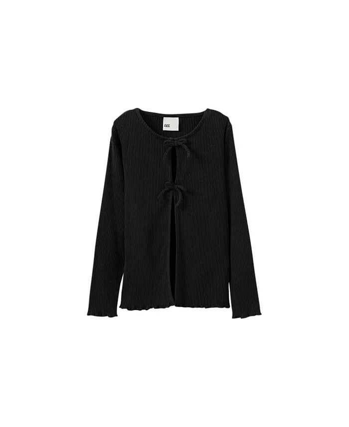 

Кардиган с бантом из лилии для маленьких/больших девочек COTTON ON, черный