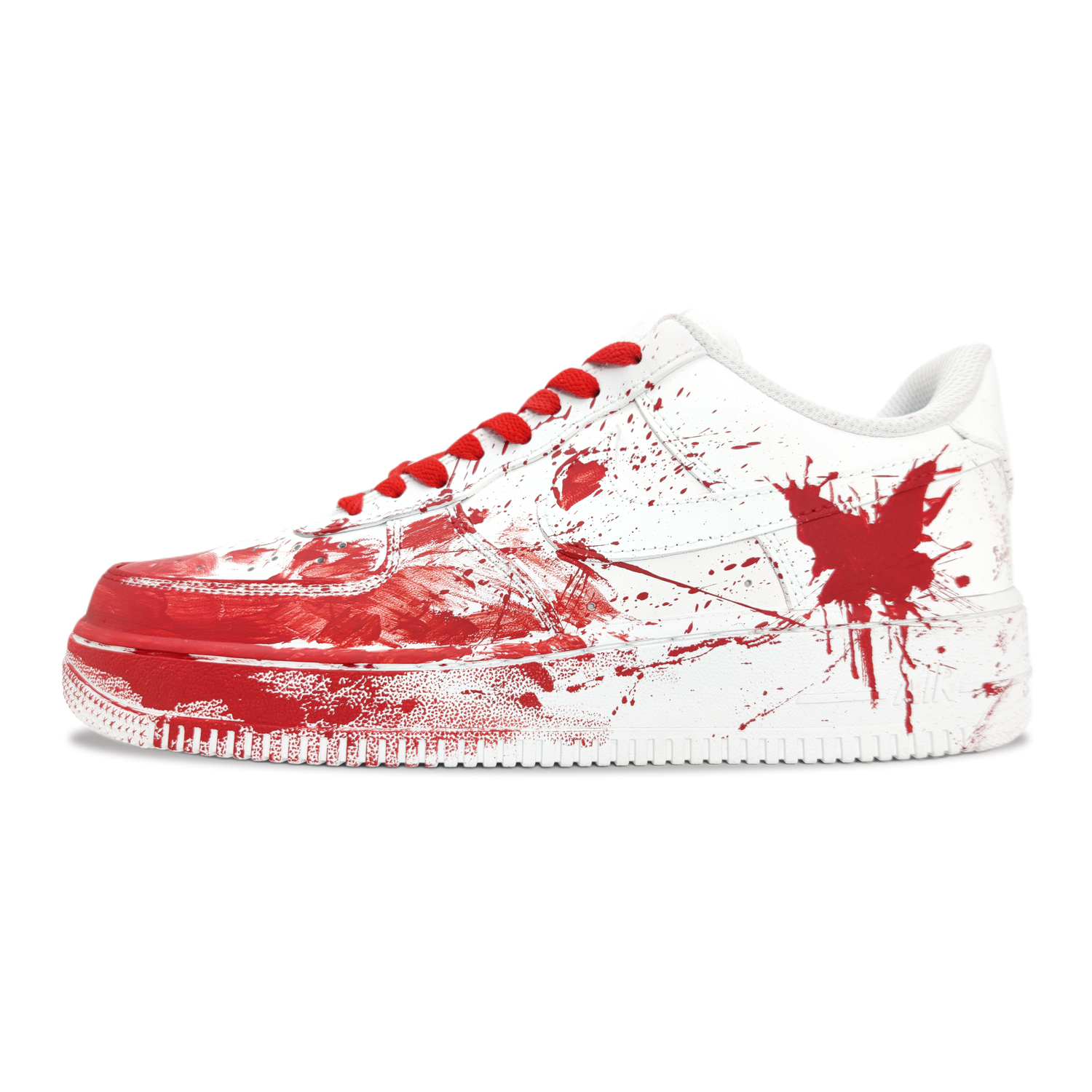 Air Force 1 Jade Waist Slave Crime Scene противоскользящие износостойкие низкие скейтерские кроссовки Unisex белый Nike, красный — фото 3
