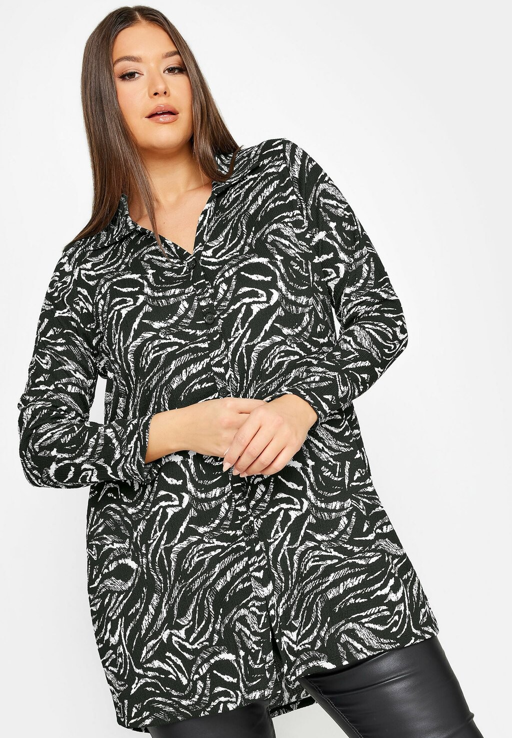 

Рубашка ABSTRACT PRINT Yours Clothing, черный