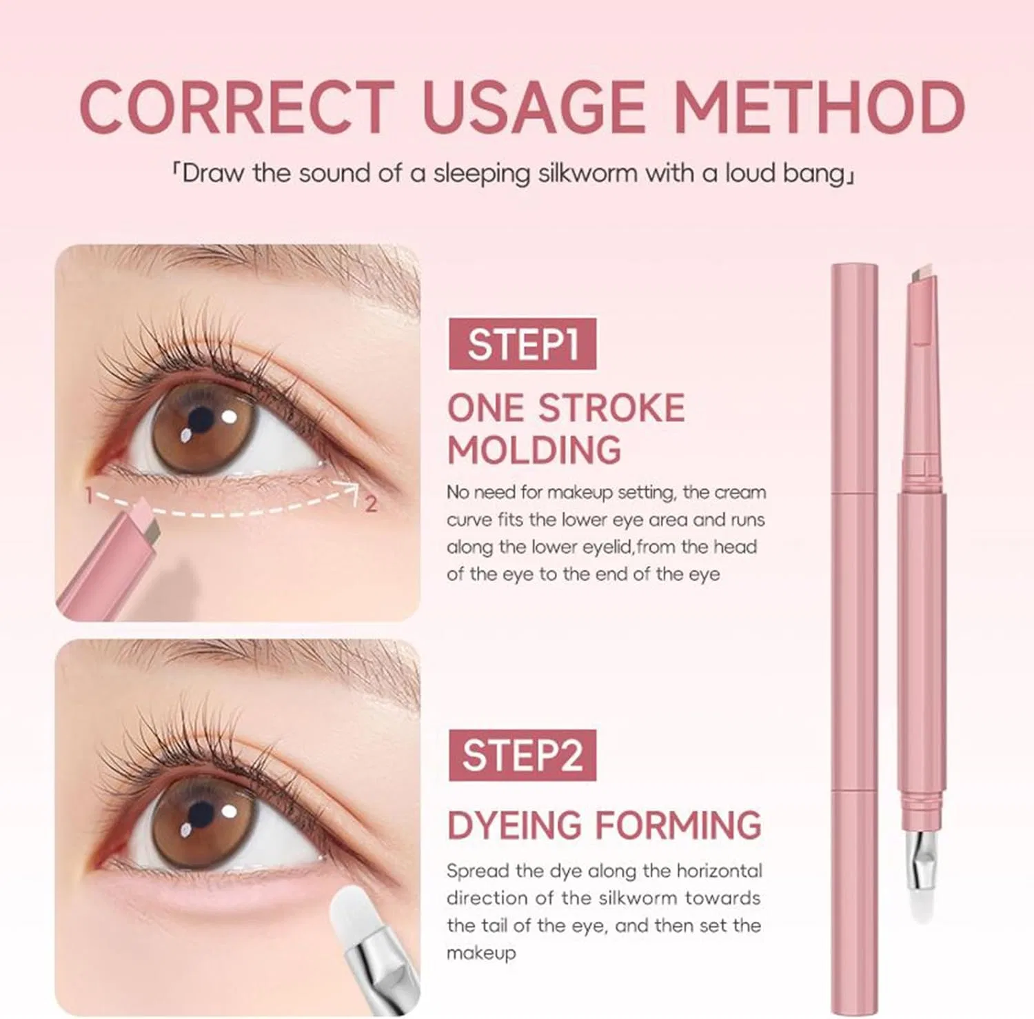 Подводка для глаз двойная Silk Warm Pen, 2.5 г, бежевый — фото 2