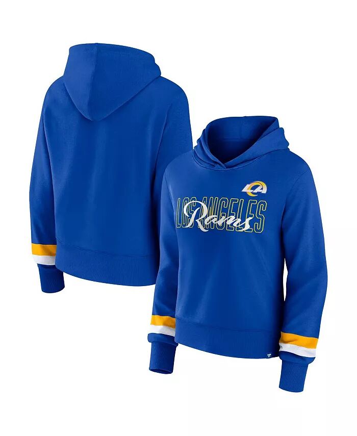 

Женская толстовка с капюшоном Royal Los Angeles Rams Over Under Fanatics
