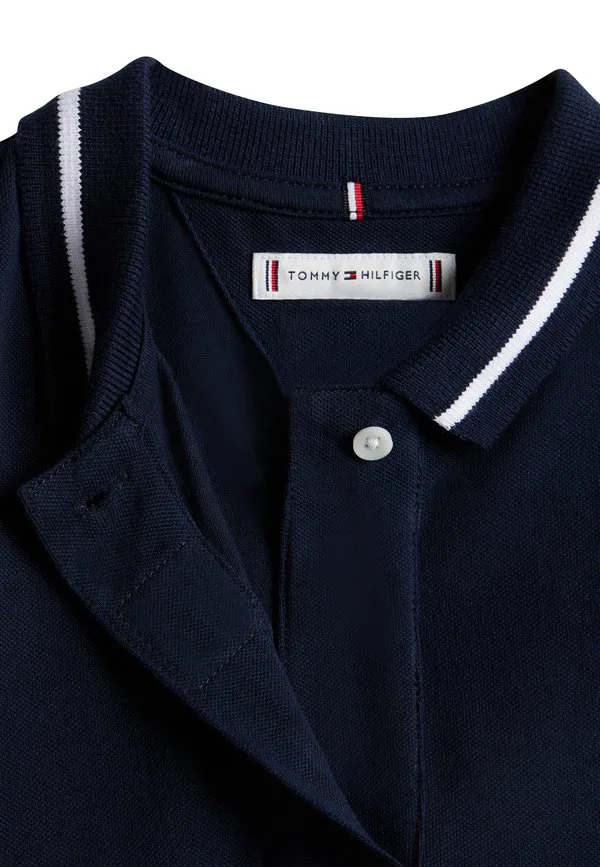 Адаптируемое повседневное платье-поло из пике без рукавов Tommy Hilfiger, Dark Night Navy — фото 3