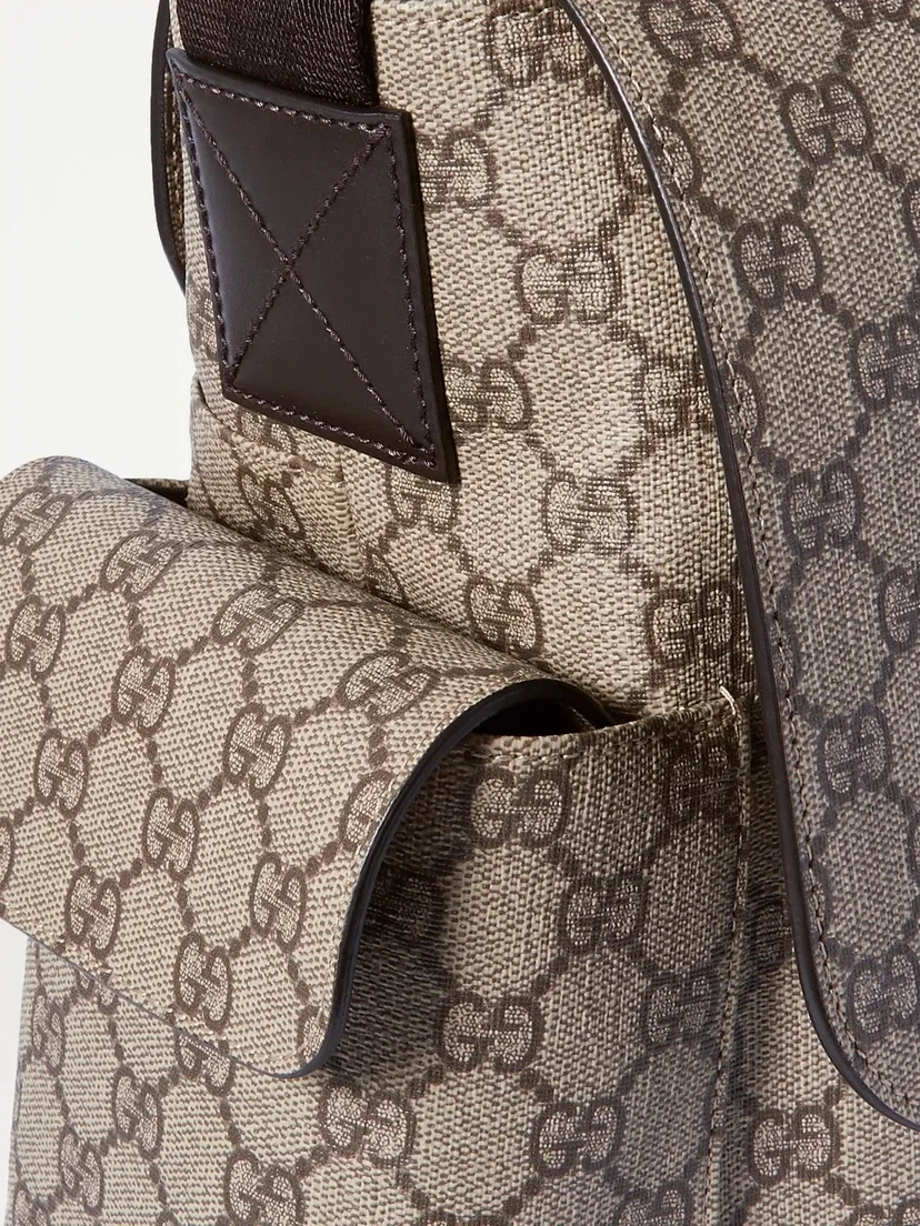 Сумка для пеленок Ophidia из канваса с покрытием и принтом GUCCI, бежевый — фото 4