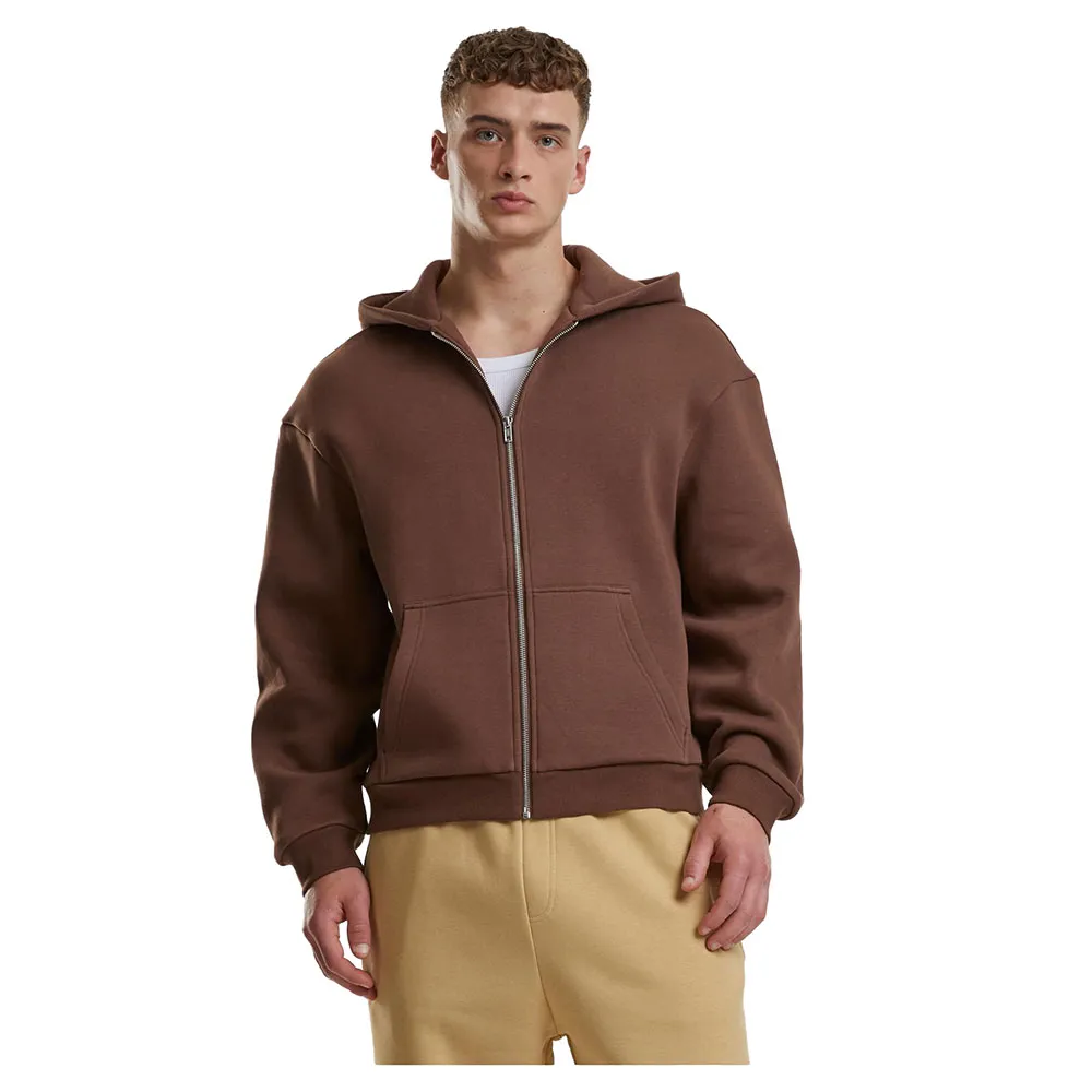 

Толстовка Urban Classics Fluffy full zip, коричневый