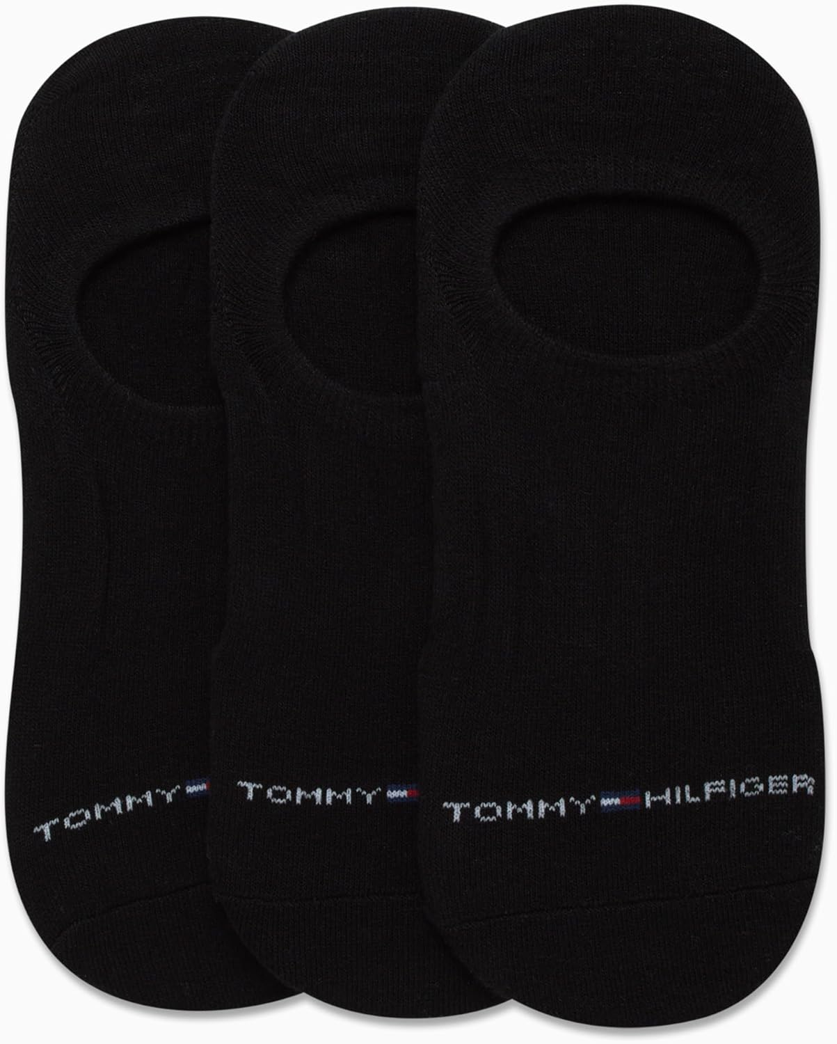 Мужские носки Tommy Hilfiger No Show Socks - 3 пары мягких хлопковых носков для мужчин - ультракороткие вкладыши для лоферов и кроссовок, All Black — фото 3