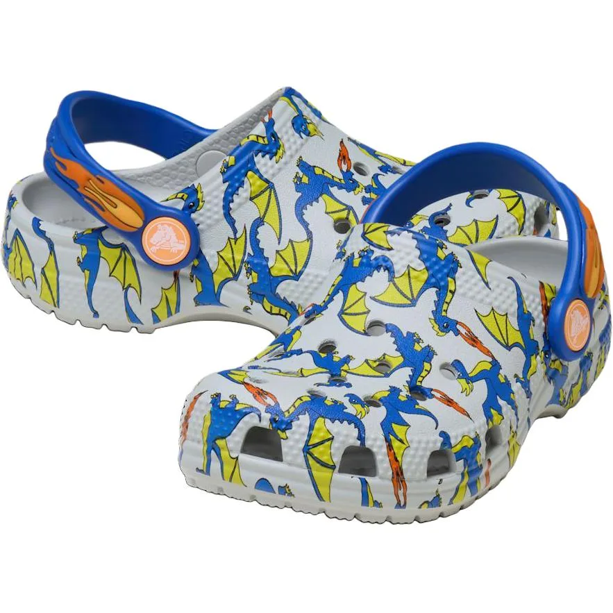 Crocs Классические клоги дышащие низкие детские кроссовки white blue — фото 4