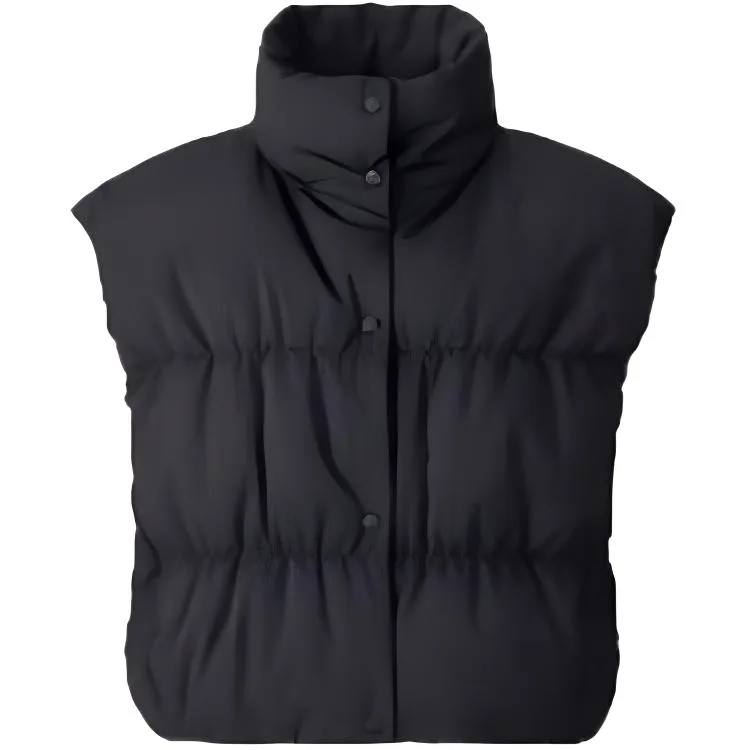 Пуховик женский с воротником стойкой UNIQLO, черный 09