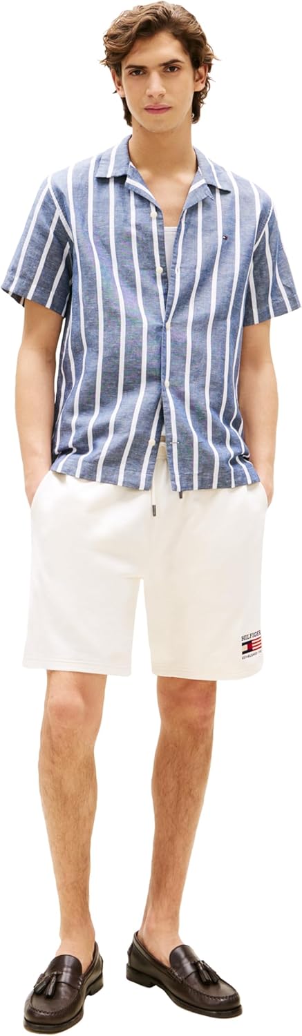 Мужские спортивные шорты Tommy Hilfiger из 100% хлопка со шнурком, Ivory Petal — фото 3