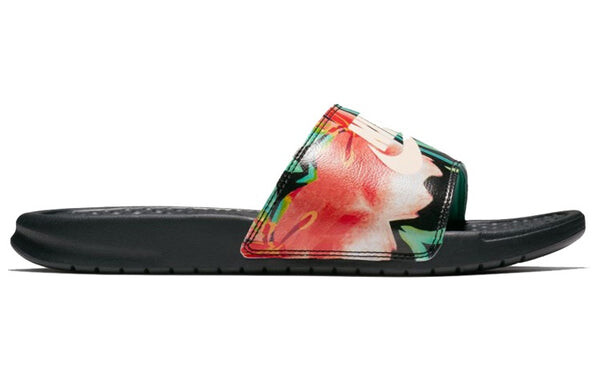 Тапочки benassi jdi print 'black floral' Nike, черный — фото 2