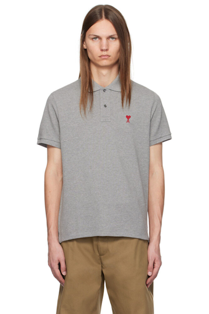 

Серый Ami de Coeur Polo AMI Paris