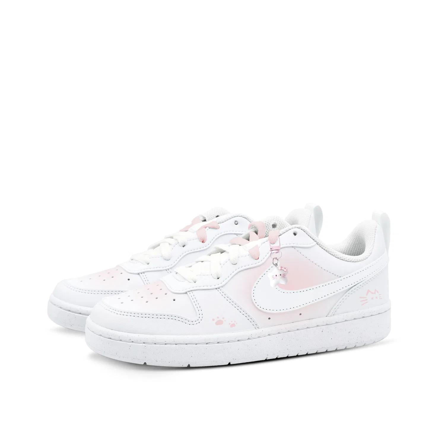 Детские кроссовки для скейтбординга Nike Court Borough White/Pink — фото 4