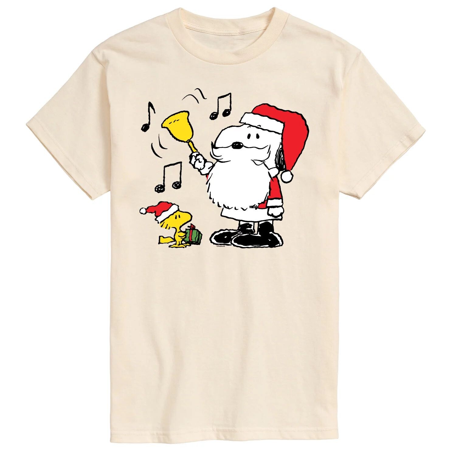 

Мужская футболка Peanuts Snoopy Santa Bell Licensed Character