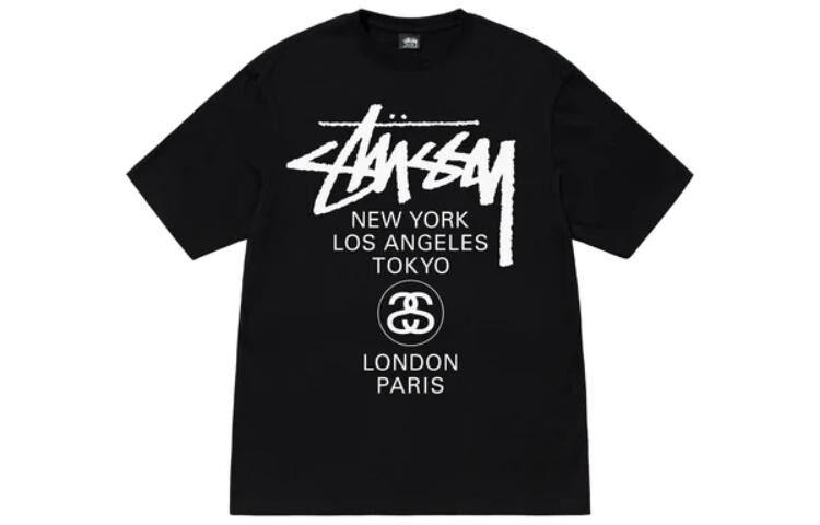 

Футболка Stussy World Tour Белая, Черный