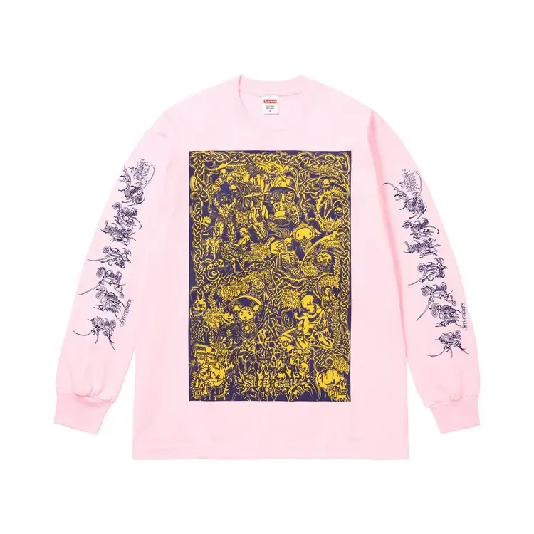 Футболка с длинными рукавами Supreme Wombat, светло-розовая