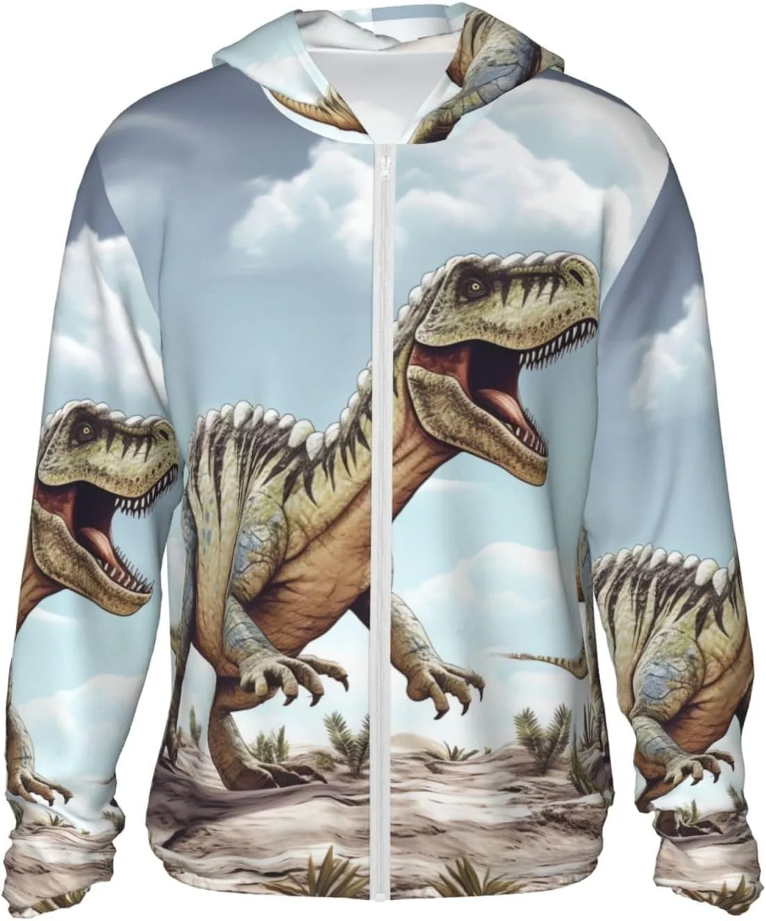 

UPF 50+ динозавр walking sun protection худи куртка quick dry rash guard HCBPWVQA