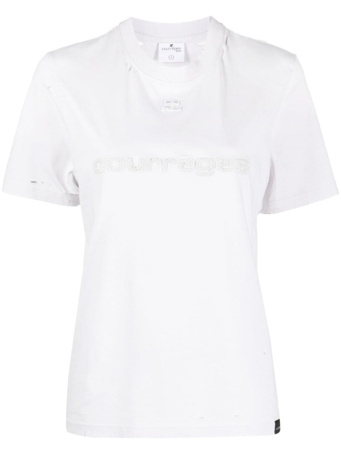 

Courrèges футболка с логотипом, серый