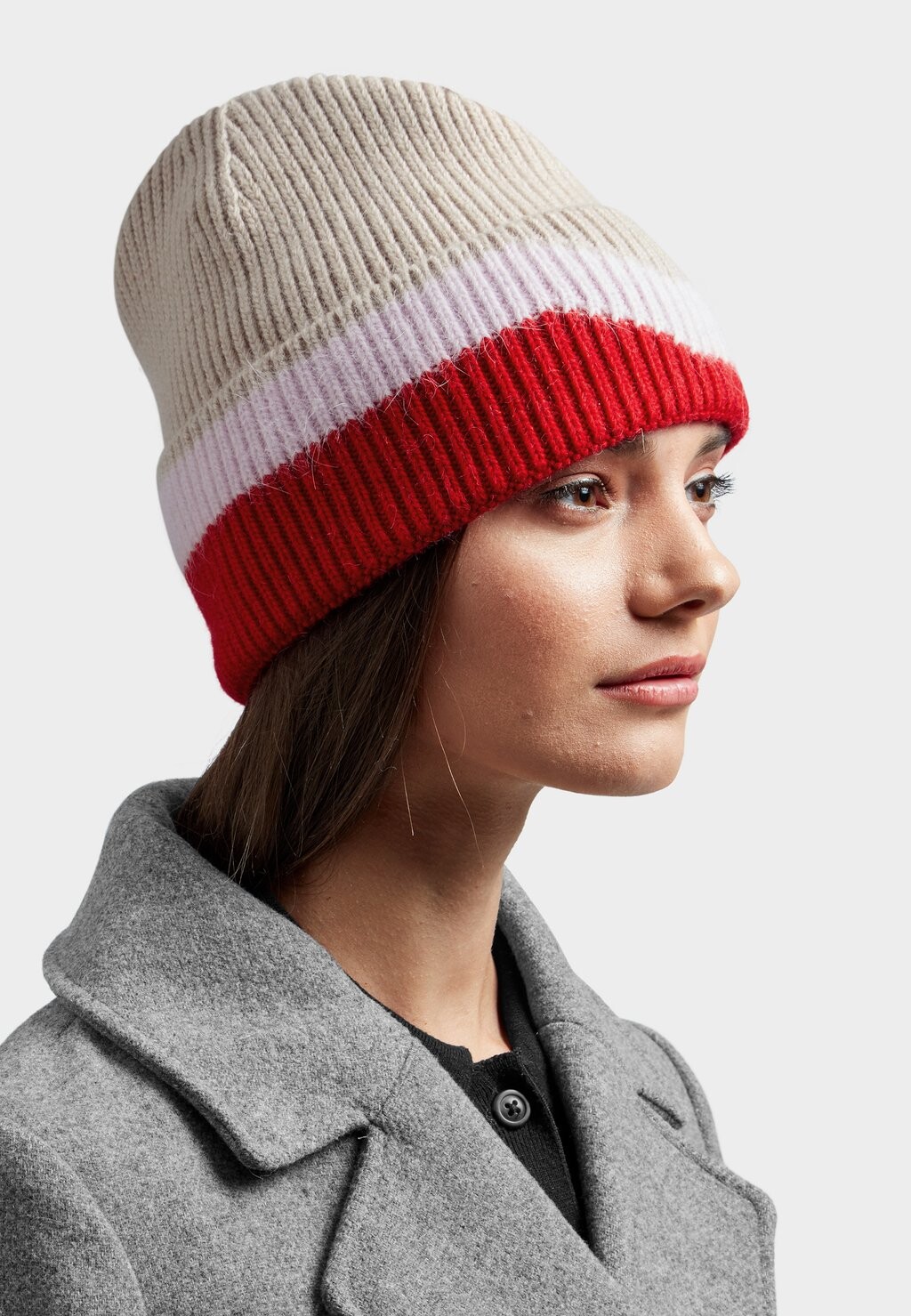 

Бейсболка CASHMERE COLOR BLOC BEANNIE LES BASILES, розовый
